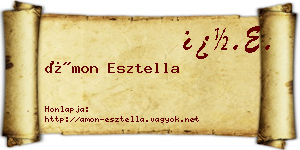 Ámon Esztella névjegykártya